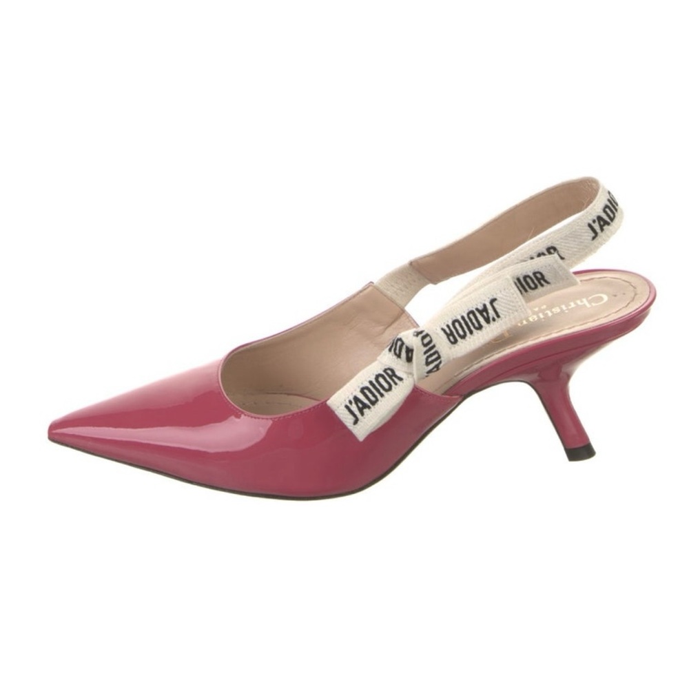 Dior Patent Leather Printed Slingback Pumps (Size 8.5)